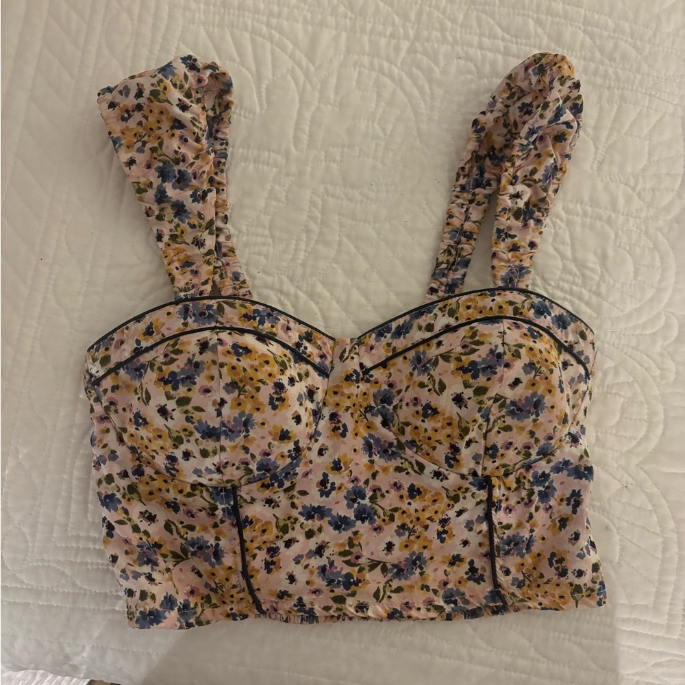Corset flowery top